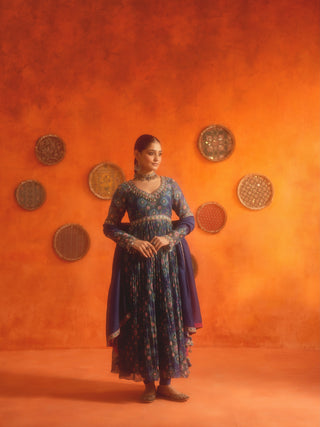 ADRIKA (Blue Anarkali Set)