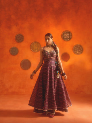 PADMAVATI (Plum Anarkali Set)