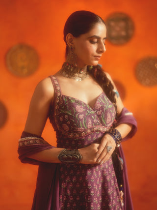 PADMAVATI (Plum Anarkali Set)
