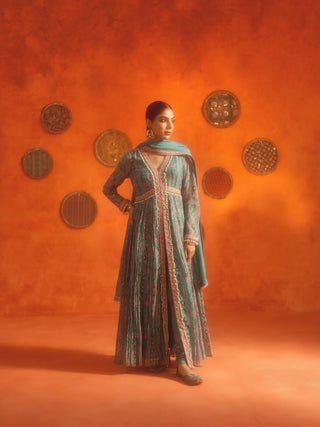 JHANAK (Turquoise Anarkali Set)