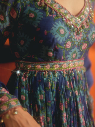 ADRIKA (Blue Anarkali Set)
