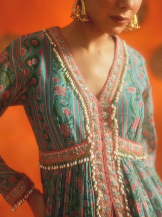 JHANAK (Turquoise Anarkali Set)