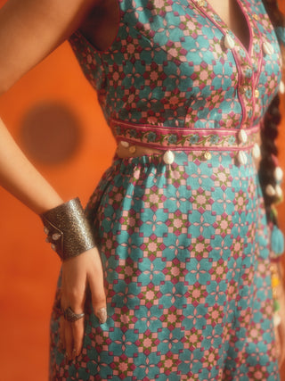 SHRIYA (Turquoise Jumpsuit)