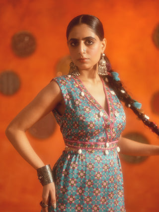 SHRIYA (Turquoise Jumpsuit)