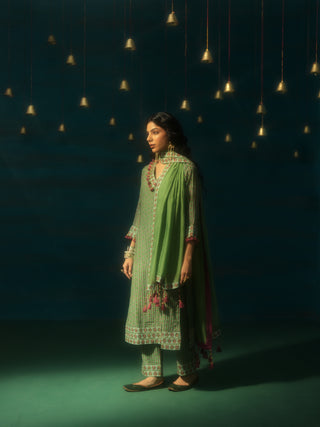 LALITA (Light Green Straight Suit Set)