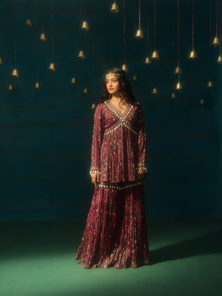 SHIREEN (Plum Sharara Set)