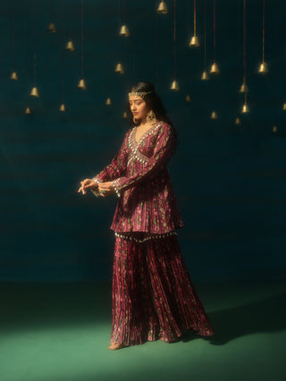 SHIREEN (Plum Sharara Set)