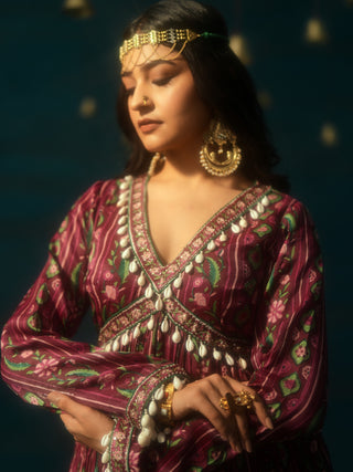 SHIREEN (Plum Sharara Set)