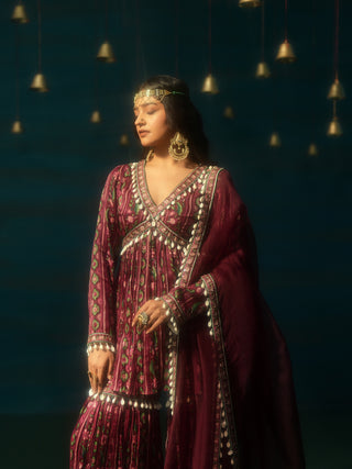 SHIREEN (Plum Sharara Set)