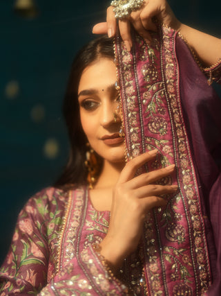 URVASHI (Plum Short Anarkali with Salwar)
