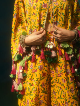 DIVYANGI (Yellow 3 Piece Set with Cape)