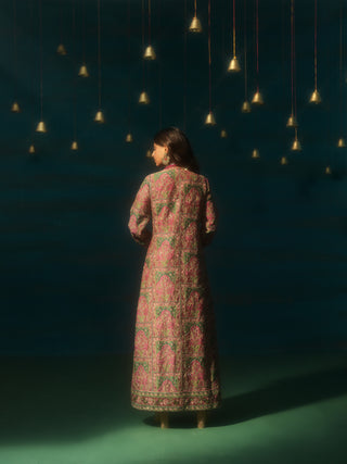 RUHIKA (Pink Jacket with Dress Set)
