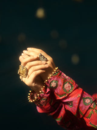 TARINI (Red Angrakha Sharara Set)