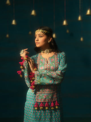 ANAHITA (Turquoise Suit Set)
