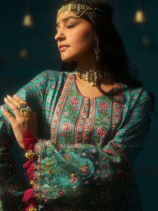 ANAHITA (Turquoise Suit Set)