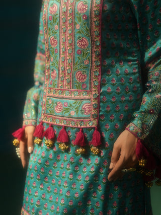 ANAHITA (Turquoise Suit Set)
