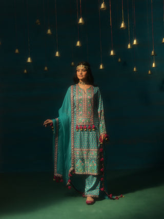 ANAHITA (Turquoise Suit Set)
