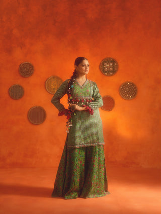 BAHAAR (Light Green Sharara Set)
