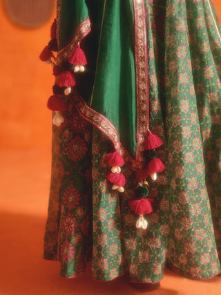 ANJANA (Green Anarkali Set)