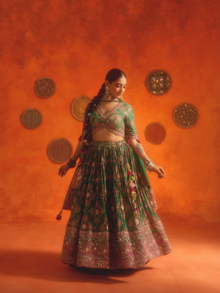 GULZAR (Green Lehenga Set)