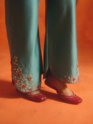 MANJARI (Turquoise 2 Piece Set)