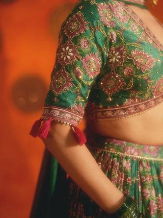 GULZAR (Green Lehenga Set)