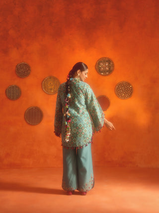 MANJARI (Turquoise 2 Piece Set)