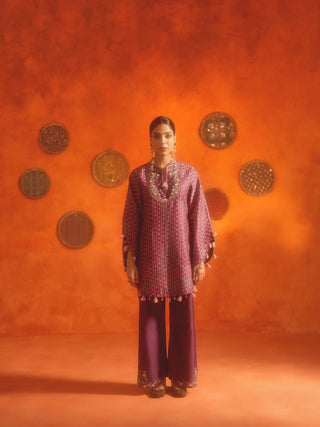 VEENA (Plum 2 Piece Set)