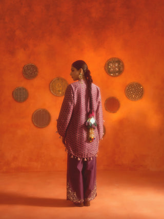 VEENA (Plum 2 Piece Set)