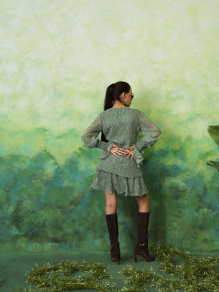 HANNAH (Green Top with Short Skirt)