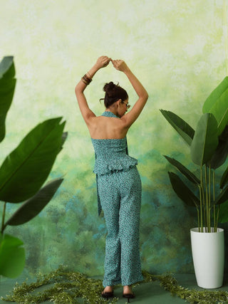 SERENA (Blue Corset top with Pants)