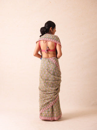 Divya Pistachio Saree