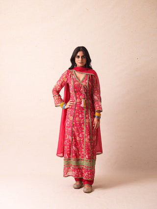 Jahanvi Pink Angrakha