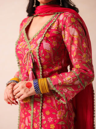 Jahanvi Pink Angrakha