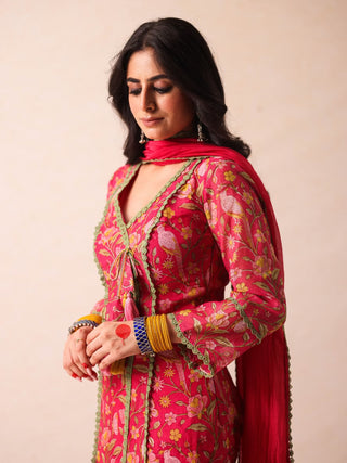 Jahanvi Pink Angrakha