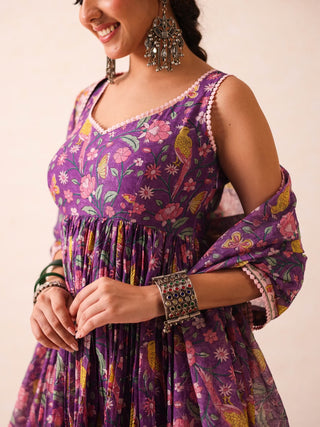 Khushi Purple Anarkali