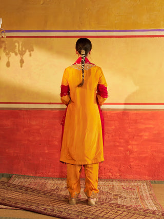 Miraas Yellow Kurta Suit with Dupatta