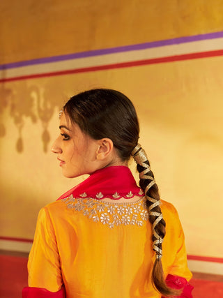 Miraas Yellow Kurta Suit with Dupatta