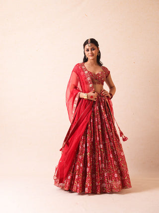Shashi Red Lehenga