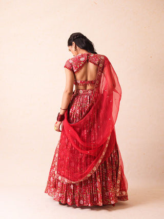 Shashi Red Lehenga