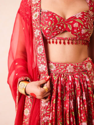 Shashi Red Lehenga