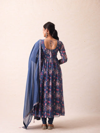 Shloka Blue Anarkali