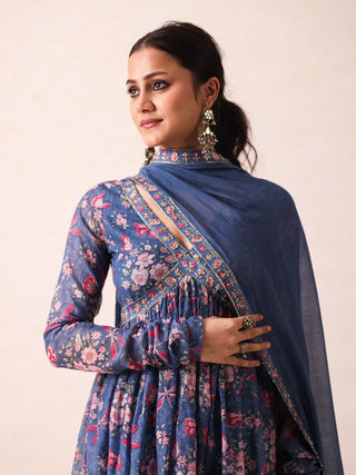 Shloka Blue Anarkali
