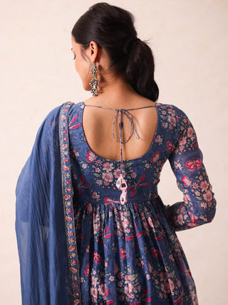 Shloka Blue Anarkali