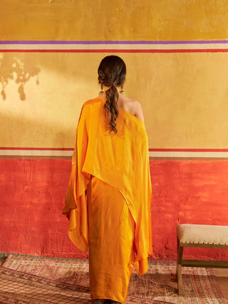 Sitara Yellow Kaftan Set