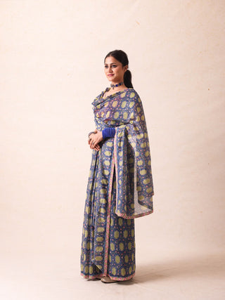 Tanya Blue Saree