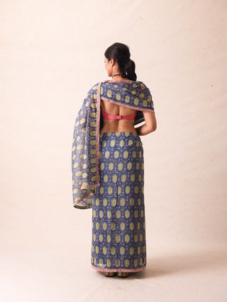 Tanya Blue Saree